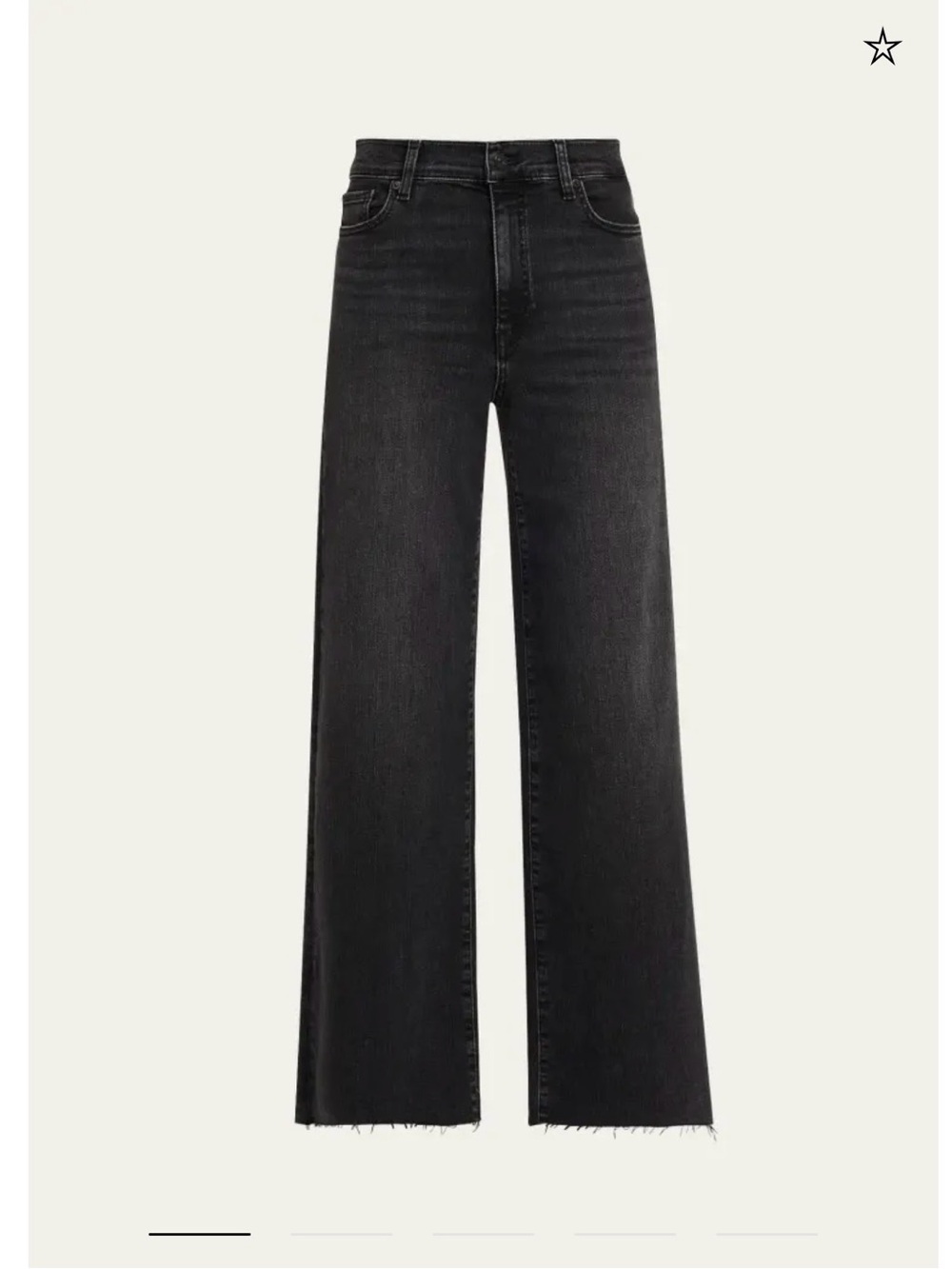 Frame Denim Black High-Rise Wide-Leg Jeans Le Slim Palazzo Jeans 28